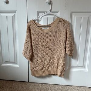 Forever 21 tan short sleeve sweater